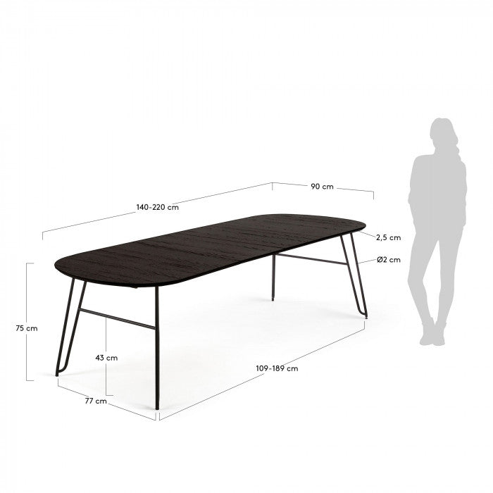 NORFORT izvelkamais galds 140(220)x 90 cm