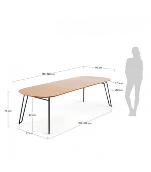 NOVAKS izvelkamais galds140(220)x90cm